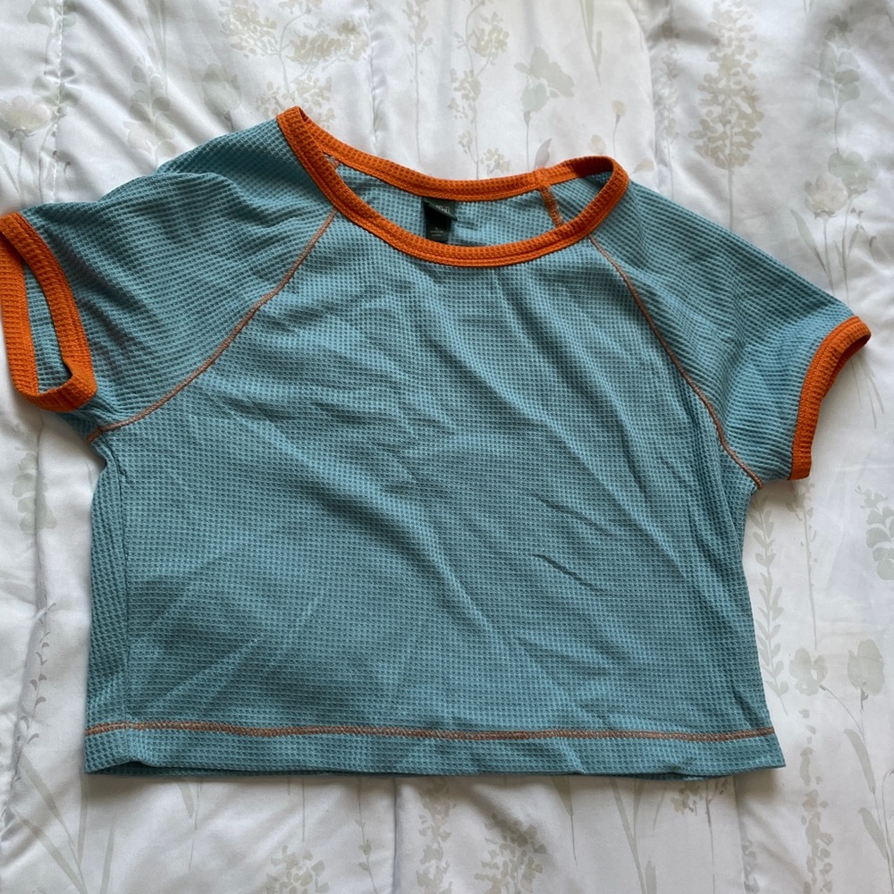 Blue and Orange crop top - L
